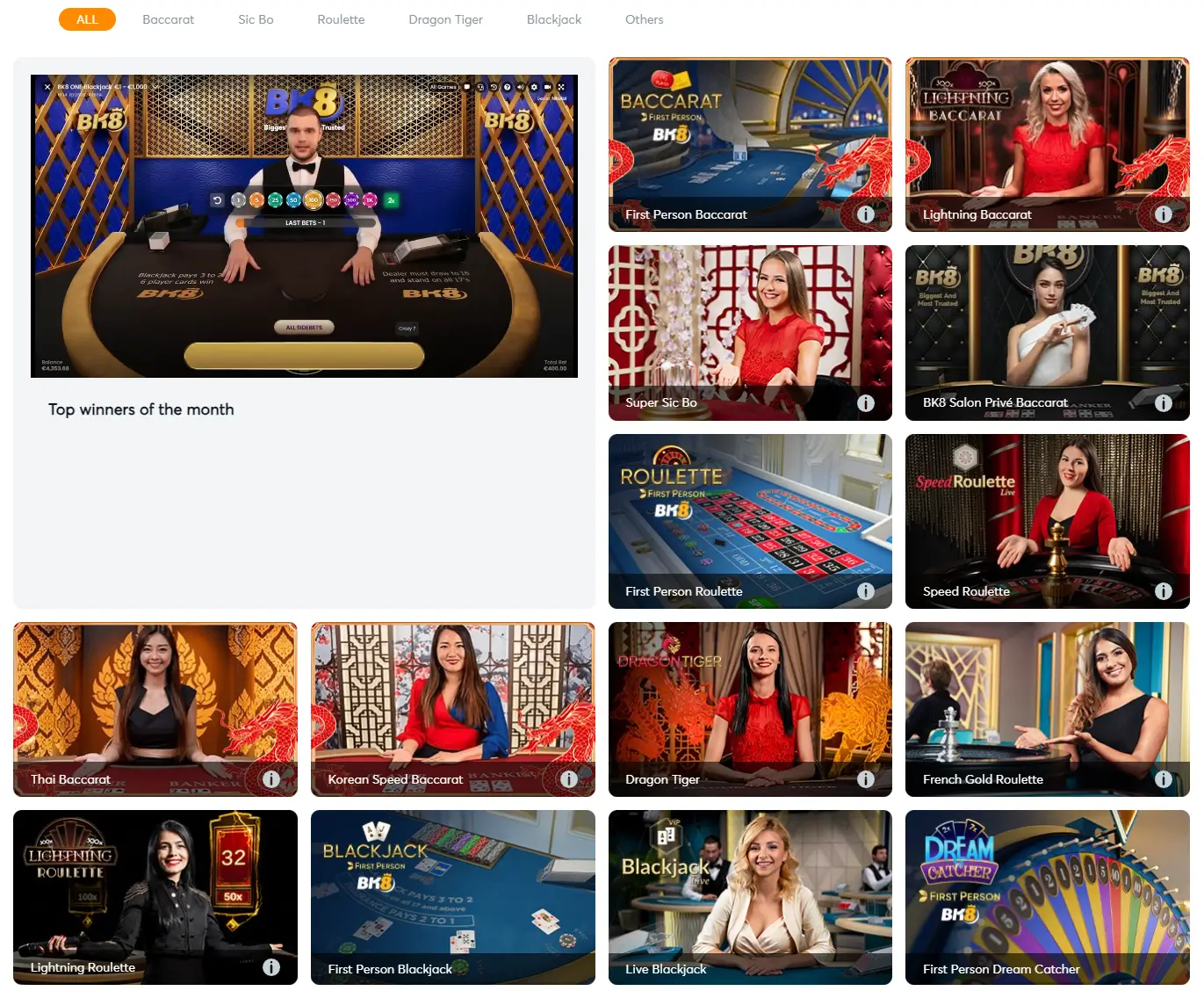 BK8 Online Live Casino